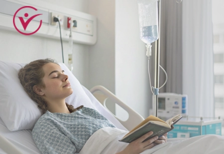 Девушка под капельницей